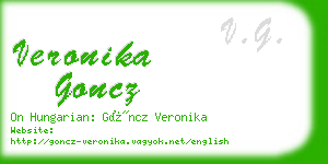 veronika goncz business card